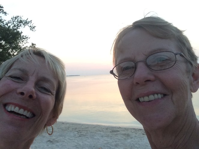 pat and donna at sunset
