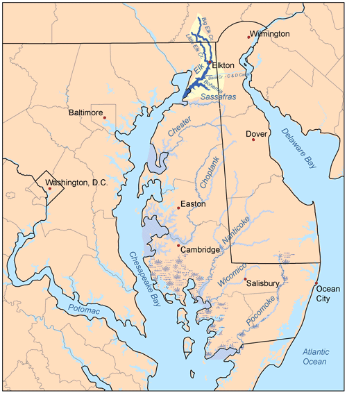 chesapeake and bohemia and deleware